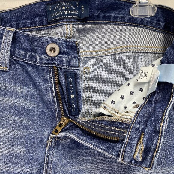 Lucky Brand Sienna Slim Boyfriend Low-Rise Distressed Jeans Women Size 0/25 Blue - Picture 10 of 16